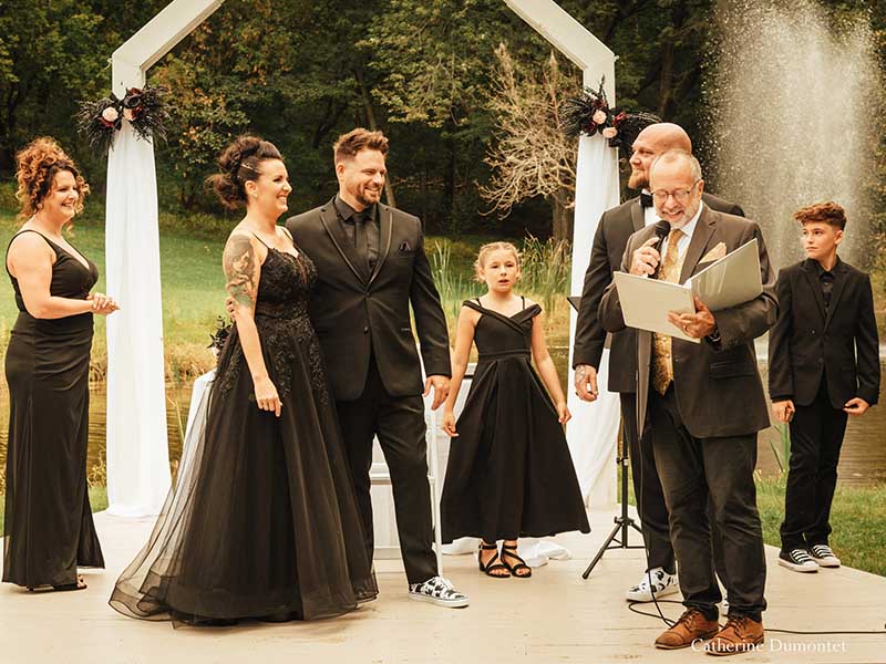 cérémonie mariage d'automne à Joliette dans Lanaudière