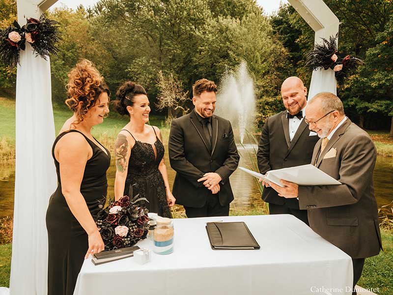 cérémonie mariage d'automne à Joliette dans Lanaudière