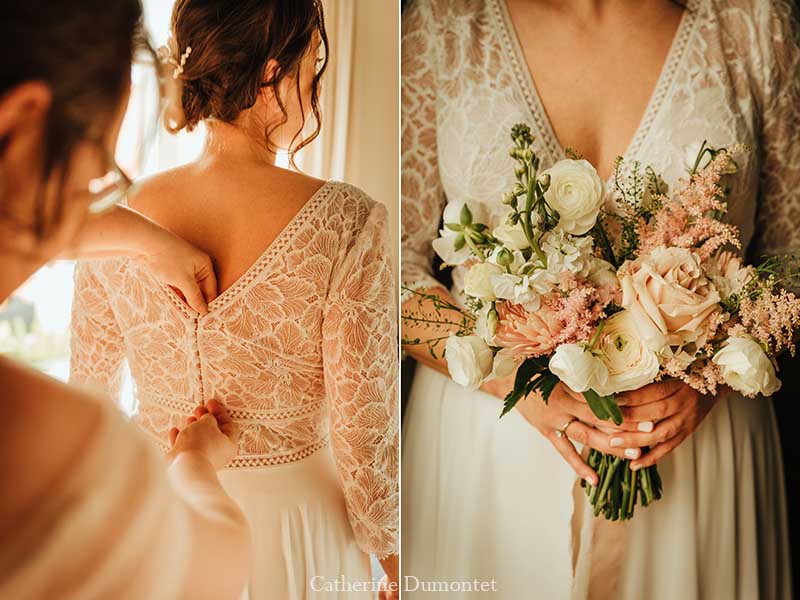 préparation de la mariée