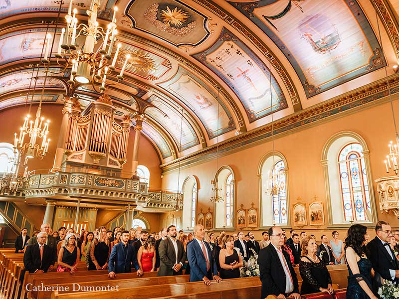 cérémonie de mariage à l'Église Sainte-Famille de Boucherville