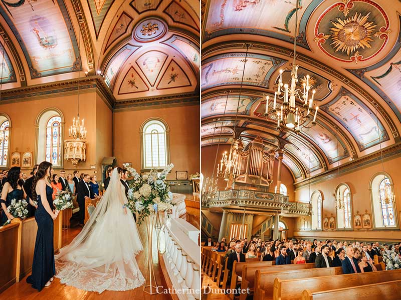 cérémonie de mariage à l'Église Sainte-Famille de Boucherville