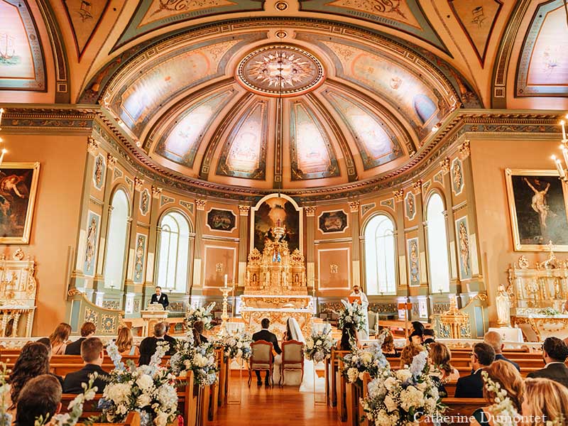 cérémonie de mariage à l'Église Ste-Famille de Boucherville