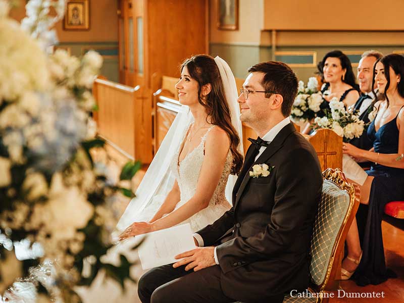 cérémonie de mariage à l'Église Ste-Famille de Boucherville