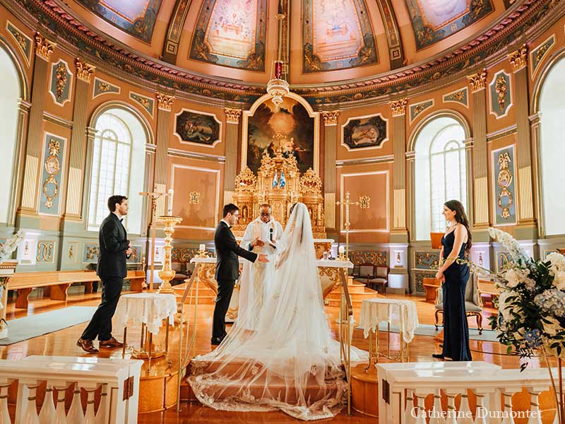 photographe de mariage à l'Église Ste-Famille de Boucherville