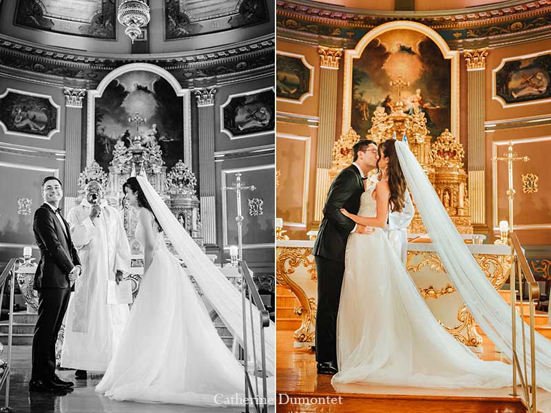 photographe de mariage à l'Église Ste-Famille de Boucherville