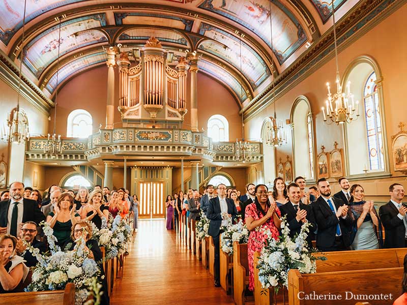 photographe de mariage à l'Église Sainte-Famille de Boucherville