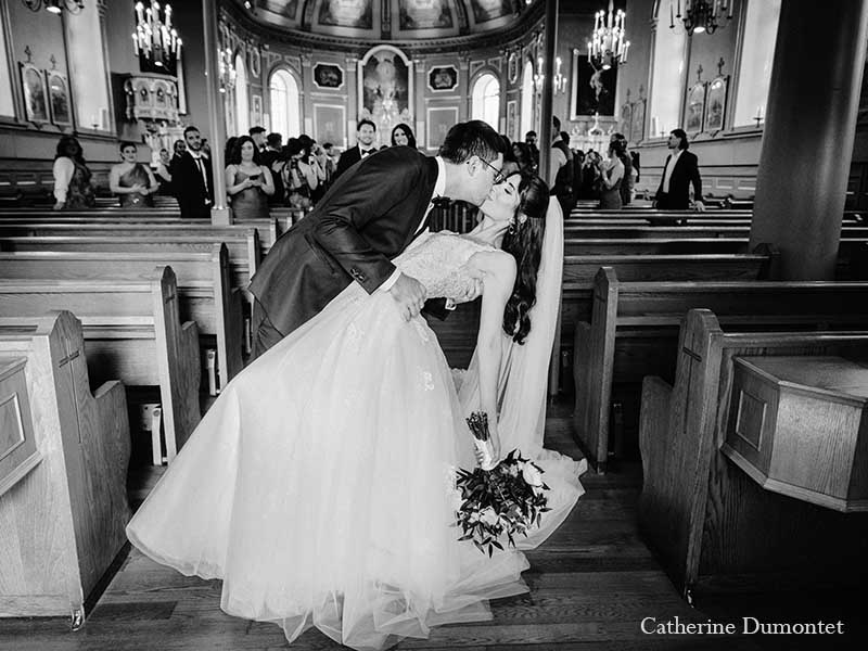 Photographe de mariage à l'Église Sainte-Famille à Boucherville