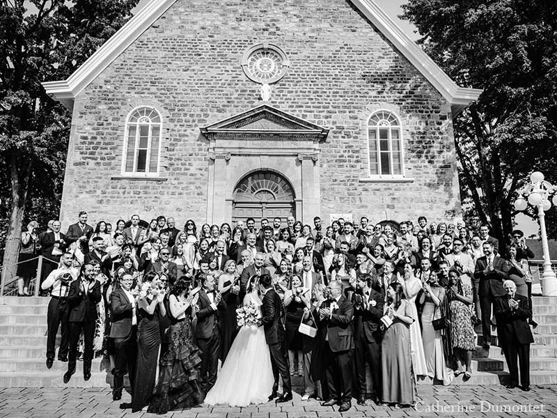 Photographe de mariage à l'Église Sainte-Famille à Boucherville