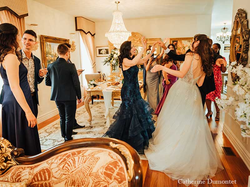 réception pour diner avant la cérémonie de mariage
